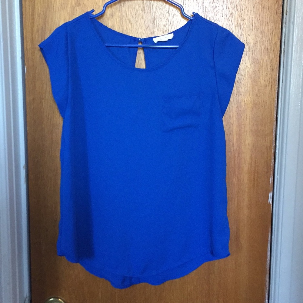 Blue Polyester Shirt
